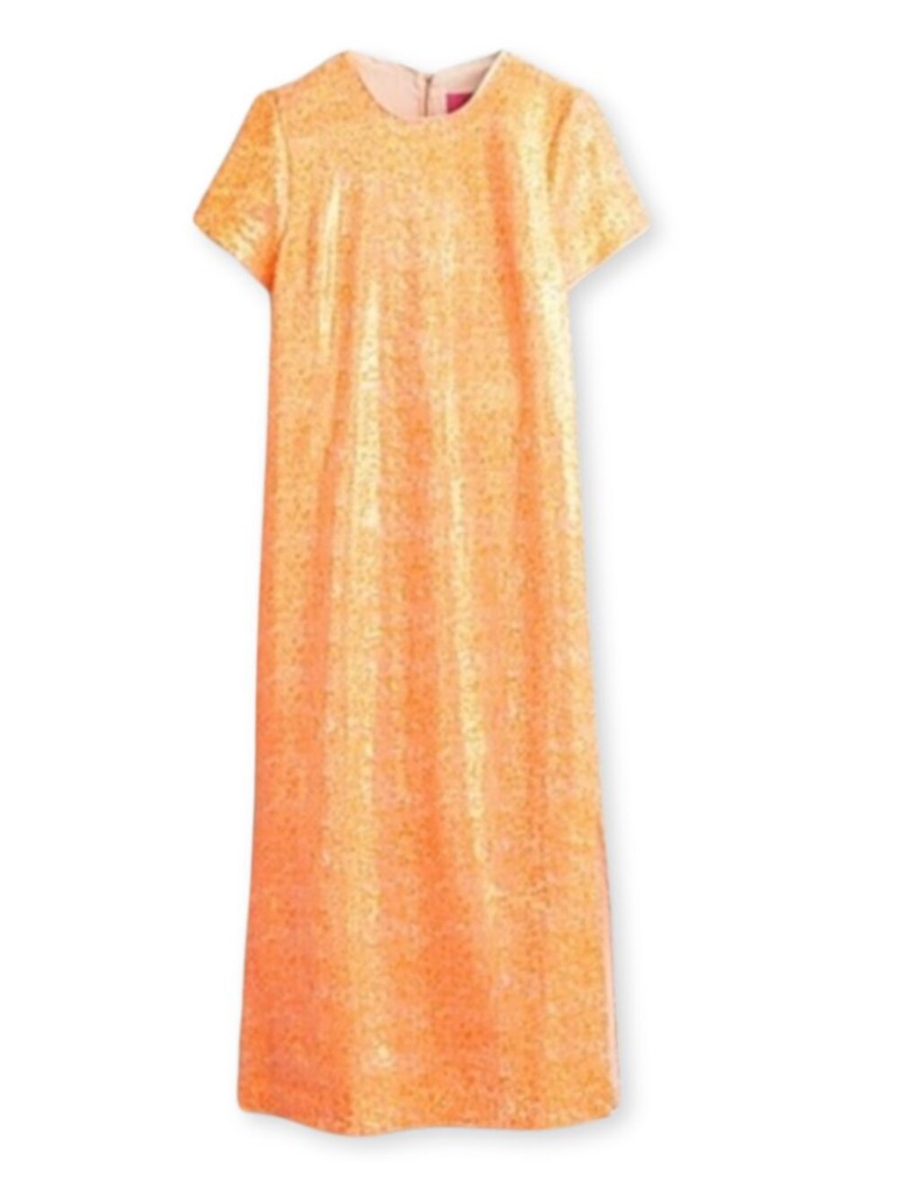 J.Crew Collection Orange Sequin Maxi Shift Dress.  Size 2.